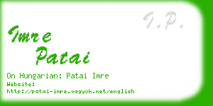 imre patai business card